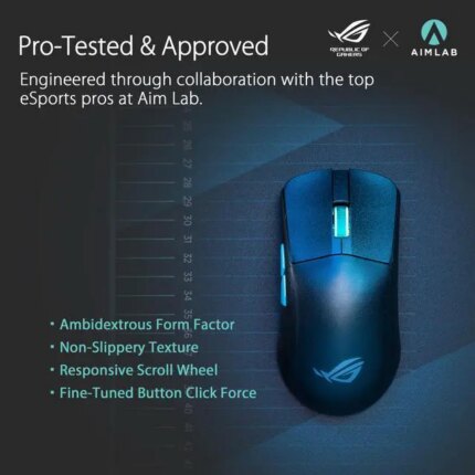 Asus ROG Harpe Ace Aim Lab Edition Gaming Mouse, 54 g Ultra-Lightwieght, Connectivity (2.4GHz RF, Bluetooth, Wired), 36K DPI Sensor, 5 Programmable