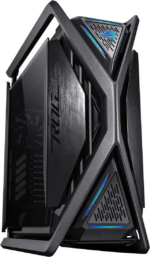 ASUS ROG Hyperion GR701 EATX full-tower computer case with semi-open structure, tool-free side panels, supports up to 2 x 420mm radiators, built-in