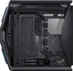 ASUS ROG Hyperion GR701 EATX full-tower computer case with semi-open structure, tool-free side panels, supports up to 2 x 420mm radiators, built-in