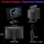 ASUS ROG Strix 27” 1440P USB-C Curved HDR Gaming Monitor (XG27WCMS) - QHD, 280Hz, 1ms, Fast VA, Extreme Low Motion Blur Sync, FreeSync Premium,