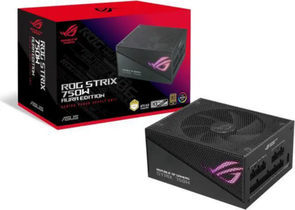 ASUS ROG Strix 750W Gold Aura Edition (Fully Modular Power Supply, 80+ Gold Certified, ATX 3.0, Cybenetics Lambda A++ Certification, PCIe Gen 5.0