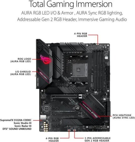 Asus ROG Strix B550-F Gaming WiFi II AMD AM4 (3rd Gen Ryzen) ATX Gaming Motherboard (PCIe 4.0,WiFi 6E, 2.5Gb LAN, BIOS Flashback, HDMI 2.1,