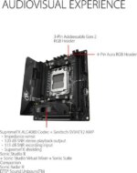 ASUS ROG Strix B650E-I Gaming WiFi AMD B650 AM5 Ryzen™ Desktop 9000 8000 & 7000 mini-ITX mITX motherboard, 10+2 power stages, DDR5, 2x M.2 slot,