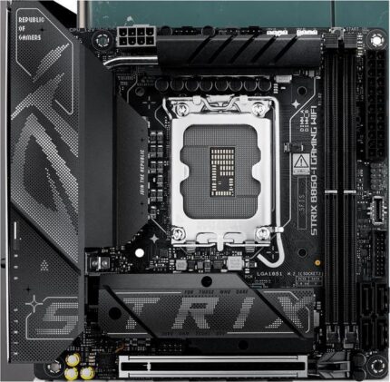 ASUS ROG STRIX B860-I GAMING WIFI B860 LGA 1851 mITX Mini-ITX motherboard, Intel Core Ultra Series 2 Ready, Advanced AI ready, 10+1+2+1 stage, DDR5,