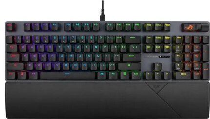 ASUS ROG Strix Scope II X 100% Gaming Keyboard, hot-swappable pre-lubed NX Snow V2 Mechanical switches, Multifunction Controls, PBT doubleshot