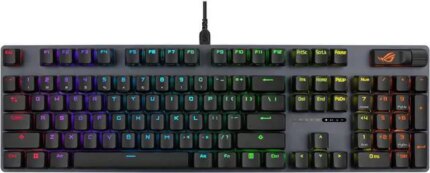 ASUS ROG Strix Scope II X 100% Gaming Keyboard, hot-swappable pre-lubed NX Snow V2 Mechanical switches, Multifunction Controls, PBT doubleshot