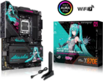 ASUS ROG STRIX X870E-H GAMING WIFI7 HATSUNE MIKU EDITION AMD X870E ATX motherboard, 16+2+1 power stages, Dynamic OC Switcher, Core Flex, DDR5, WiFi 7, 4x M.2, PCIe 5.0, dual...
