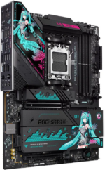 ASUS ROG STRIX X870E-H GAMING WIFI7 HATSUNE MIKU EDITION AMD X870E ATX motherboard, 16+2+1 power stages, Dynamic OC Switcher, Core Flex, DDR5, WiFi 7, 4x M.2, PCIe 5.0, dual...