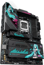 ASUS ROG STRIX X870E-H GAMING WIFI7 HATSUNE MIKU EDITION AMD X870E ATX motherboard, 16+2+1 power stages, Dynamic OC Switcher, Core Flex, DDR5, WiFi 7, 4x M.2, PCIe 5.0, dual...