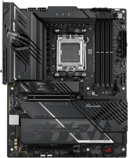 ASUS ROG STRIX X870E-H GAMING WIFI7 with 16+2+1 power stages, DDR5, WiFi 7, four M.2 slots, PCIe 5.0, dual USB4 ports and USB 10Gbps Type-C