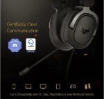ASUS TUF H3 Gaming Headset H3 – Discord, TeamSpeak Certified, 7.1 Surround Sound, Gaming Headphones with Boom Microphone for PC, Playstation 4,