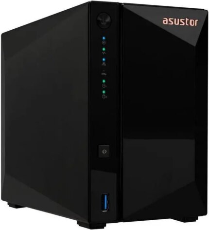 Asustor AS3302T v2 Drivestor 2 Pro Gen2 2 Bay NAS, Quad-Core 1.7GHz CPU, 2.5Gbe Port, 2GB DDR4 (Diskless)