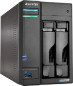Asustor Lockerstor 2 Gen 2 AS6702T 2 Bay NAS, Quad-Core 2.0GHz CPU, Dual 2.5GbE Ports, 4GB RAM DDR4, Four M.2 SSD Slots (Diskless)