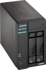 Asustor Lockerstor 2 Gen 2 AS6702T 2 Bay NAS, Quad-Core 2.0GHz CPU, Dual 2.5GbE Ports, 4GB RAM DDR4, Four M.2 SSD Slots (Diskless)