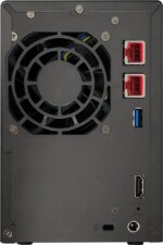 Asustor Lockerstor 2 Gen 2 AS6702T 2 Bay NAS, Quad-Core 2.0GHz CPU, Dual 2.5GbE Ports, 4GB RAM DDR4, Four M.2 SSD Slots (Diskless)