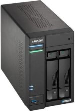 Asustor Lockerstor 2 Gen 2 AS6702T 2 Bay NAS, Quad-Core 2.0GHz CPU, Dual 2.5GbE Ports, 4GB RAM DDR4, Four M.2 SSD Slots (Diskless)