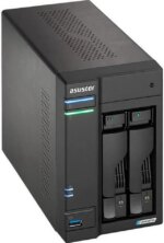 Asustor Lockerstor 2 Gen 2 AS6702T 2 Bay NAS, Quad-Core 2.0GHz CPU, Dual 2.5GbE Ports, 4GB RAM DDR4, Four M.2 SSD Slots (Diskless)