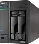 Asustor Lockerstor 2 Gen 2 AS6702T 2 Bay NAS, Quad-Core 2.0GHz CPU, Dual 2.5GbE Ports, 4GB RAM DDR4, Four M.2 SSD Slots (Diskless)