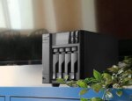 Asustor Lockerstor 4 Gen 2 AS6704T 4 Bay NAS, Quad-Core 2.0GHz, Dual 2.5GbE Ports, 4GB RAM DDR4, Four M.2 SSD Slots (Diskless)