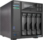 Asustor Lockerstor 4 Gen 2 AS6704T 4 Bay NAS, Quad-Core 2.0GHz, Dual 2.5GbE Ports, 4GB RAM DDR4, Four M.2 SSD Slots (Diskless)