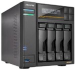 Asustor Lockerstor 4 Gen3 AS6804T 4 Bay NAS, Quad-Core 2.3GHz CPU, Dual USB 4 Ports, Dual 10GbE Ports, Dual 5GbE Ports, 16G ECC RAM DDR5, Four M.2 SSD