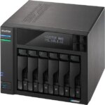 Asustor Lockerstor 6 Gen 2 AS6706T 6 Bay NAS, Quad-Core 2.0GHz, Dual 2.5GbE Ports, 8GB RAM DDR4, Four M.2 SSD Slots (Diskless)