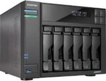Asustor Lockerstor 6 Gen 2 AS6706T 6 Bay NAS, Quad-Core 2.0GHz, Dual 2.5GbE Ports, 8GB RAM DDR4, Four M.2 SSD Slots (Diskless)