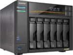 Asustor Lockerstor 6 Gen3 AS6806T 6 Bay NAS, Quad-Core 2.3GHz CPU, Dual USB 4 Ports, Dual 10GbE Ports, Dual 5GbE Ports, 16G ECC RAM DDR5, Four M.2 SSD
