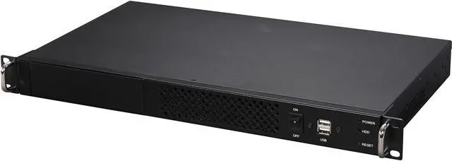 Athena Power RM-1UC138 Black 1U Rackmount Server Case