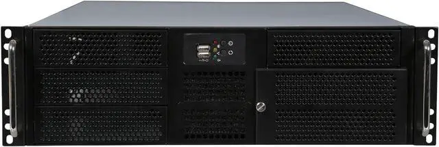 Athena Power RM-3U316465U3 Silver/Black 3U Rackmount Server Case