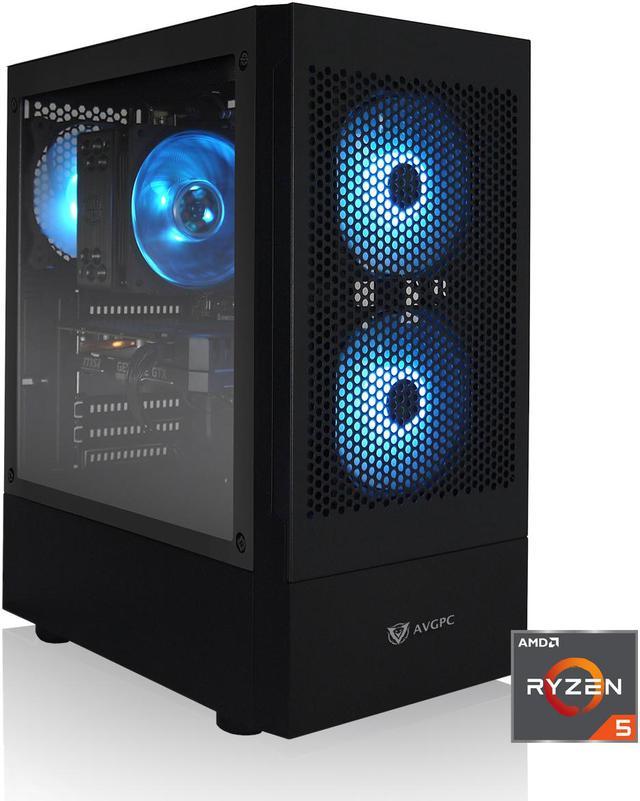 AVGPC Max Gaming PC, AMD Ryzen 5 5600G 6-Core 4.4 GHz Max Boost, AMD Radeon Vega 7 (GPU upgrade ready up to RTX 5070), 16GB 3200MHz DDR4, 1TB M.2 NVMe