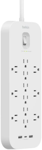 Belkin 12 Outlet Surge Protector + USB-C and USB-A ports SRA007P12TT6