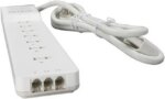 Belkin BE107200-06 7-Outlet Home Office Surge Protector Slim Design 6ft Right Angle Plug 3-Pack