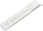 Belkin BE107200-06 7-Outlet Home Office Surge Protector Slim Design 6ft Right Angle Plug 3-Pack