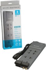BELKIN BE108230-06 6 Feet 8 Outlets 3390 Joules Surge Suppressor with Coax Protection