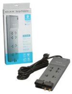 BELKIN BE108230-12 12 Feet 8 Outlets 3390 Joules Surge Protector w/ Telephone Line/Coaxial Protection/Extended Cord