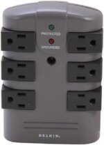 BELKIN BP106000 Wall Mount 6 Outlets 1080 Joules Pivot-Plug Surge Protector