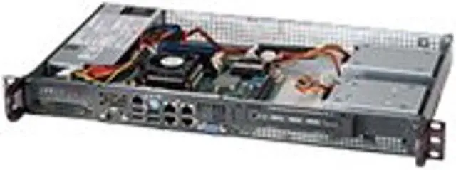 BLACK 1U MINI SC505 CHASSIS W/