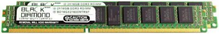 Black Diamond Memory VLP 32GB (2 x 16GB) ECC Registered DDR3 1600 (PC3 12800) Server Memory Model BD16GX21600MTR97