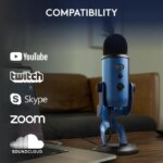 Blue Yeti USB Microphone for PC, Mac, Gaming, Recording, Streaming, Podcasting, Studio and Computer Condenser Mic with Blue VO!CE effects, 4 Pickup