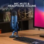 Blue Yeti USB Microphone for PC, Mac, Gaming, Recording, Streaming, Podcasting, Studio and Computer Condenser Mic with Blue VO!CE effects, 4 Pickup