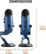 Blue Yeti USB Microphone for PC, Mac, Gaming, Recording, Streaming, Podcasting, Studio and Computer Condenser Mic with Blue VO!CE effects, 4 Pickup