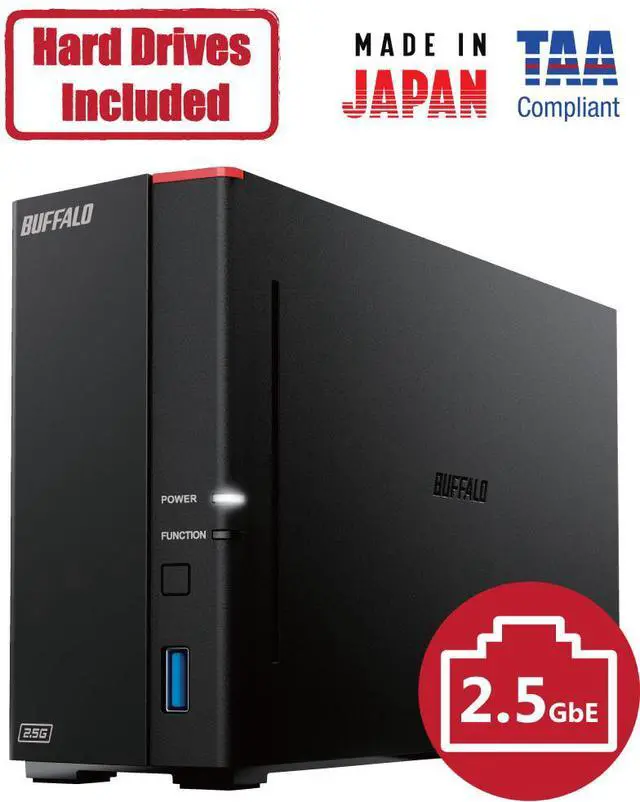 BUFFALO LinkStation 710 1-Bay Professional Network Storage 8TB (1x8TB) with Hard Drives Included