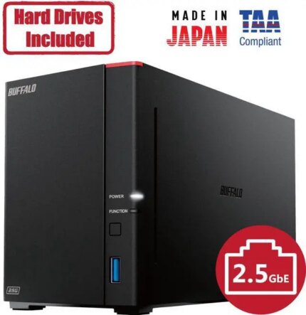 BUFFALO LinkStation 720 2-Bay Professional Network Storage 8TB (2x4TB) with Hard Drives Included