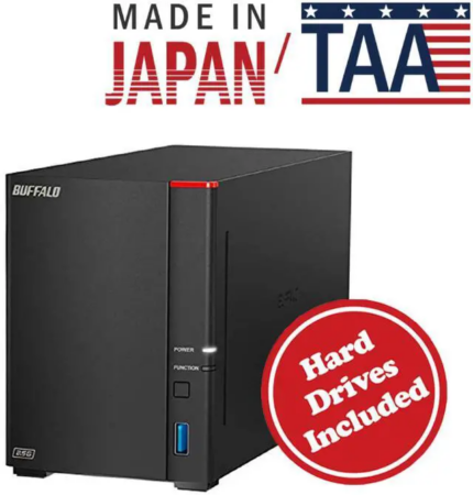 BUFFALO LinkStation SoHo 720 2-Bay Professional Office NAS 16TB (2x8TB) with Hard Drives Included