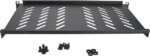 Cables Direct Online 1U Rack Mount Server Shelf - 19" Black, 10" (250mm) Depth - Heavy Duty, Space-Saving, Durable Design for Servers, Switches &