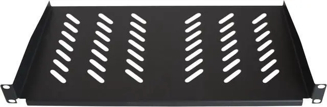 Cables Direct Online 1U Rack Mount Server Shelf - 19" Black, 10" (250mm) Depth - Heavy Duty, Space-Saving, Durable Design for Servers, Switches &