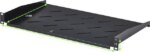 Cables Direct Online 1U Rack Mount Server Shelf - 19" Black, 10" (250mm) Depth - Heavy Duty, Space-Saving, Durable Design for Servers, Switches &
