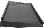 Cables Direct Online 1U Rack Mount Server Shelf - 19" Black, 10" (250mm) Depth - Heavy Duty, Space-Saving, Durable Design for Servers, Switches &
