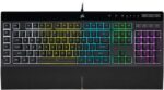 Corsair K55 RGB PRO Membrane Wired Gaming Keyboard – IP42 Dust and Spill-Resistant, 6 Macro Keys w/ Elgato Integration, iCUE Compatible – Black